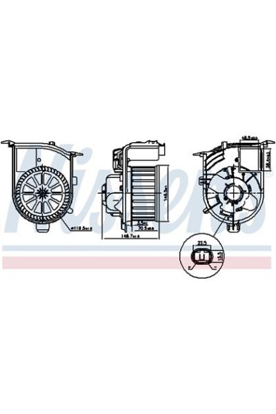 Ventilatore abitacolo NISSENS 123-87449