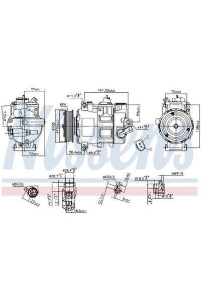 Compressore, Climatizzatore NISSENS 123-890550