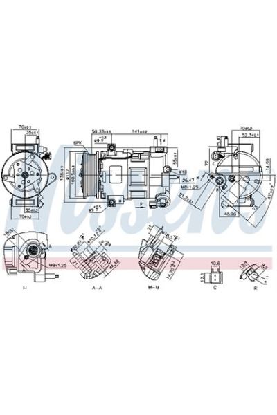 Compressore, Climatizzatore NISSENS 123-890758