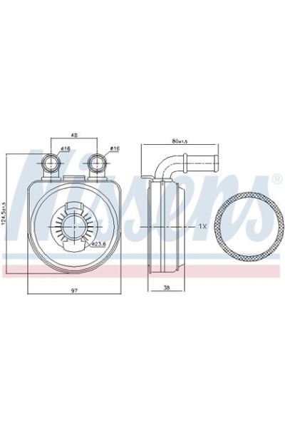 Radiatore olio, Olio motore NISSENS 123-90650