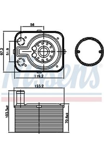 Radiatore olio, Olio motore NISSENS 123-90655