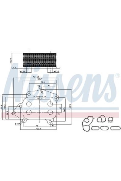 Radiatore olio, Olio motore NISSENS 123-90670