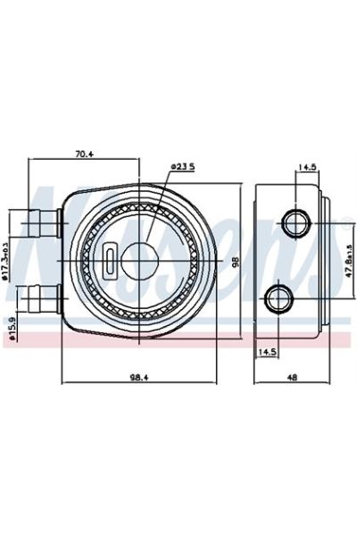 Radiatore olio, Olio motore NISSENS 123-90697