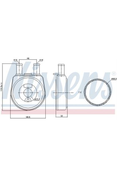 Radiatore olio, Olio motore NISSENS 123-90704