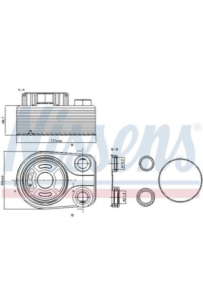 Radiatore olio, Olio motore NISSENS 123-90705