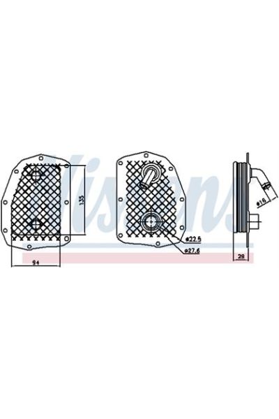 Radiatore olio, Olio motore NISSENS 123-90734