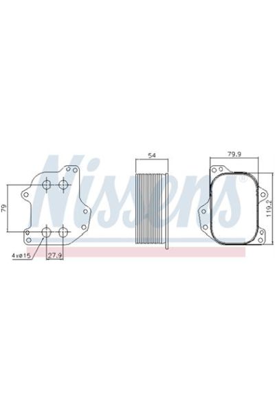 Radiatore olio, Olio motore NISSENS 123-90745