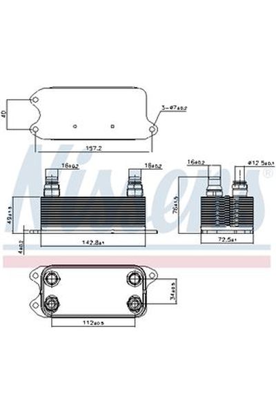 Radiatore olio, Cambio automatico NISSENS 123-90909