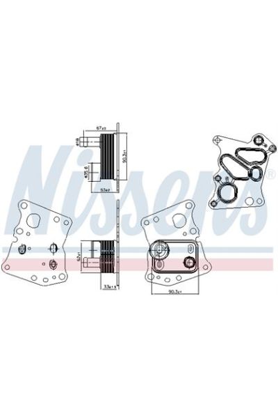 Radiatore olio, Olio motore NISSENS 123-90943