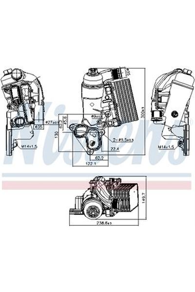 Radiatore olio, Olio motore NISSENS 123-90953