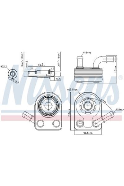 Radiatore olio, Olio motore NISSENS 123-90972