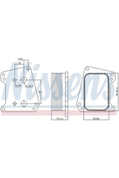 Radiatore olio, Olio motore NISSENS 123-90983