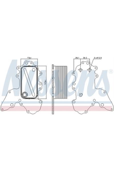 Radiatore olio, Olio motore NISSENS 123-90984