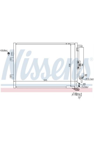 Condensatore, Climatizzatore NISSENS 123-940125