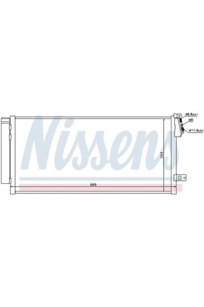 Condensatore, Climatizzatore NISSENS 123-940169