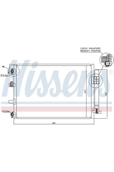 Condensatore, Climatizzatore NISSENS 123-940222