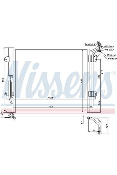 Condensatore, Climatizzatore NISSENS 123-940256