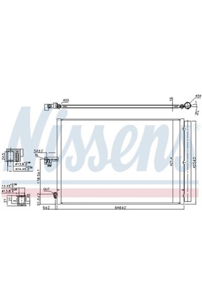 Condensatore, Climatizzatore NISSENS 123-940412