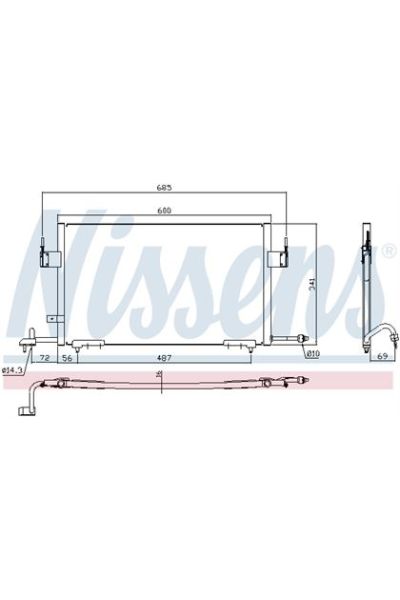 Condensatore, Climatizzatore NISSENS 123-94200