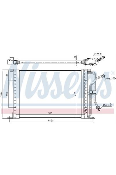 Condensatore, Climatizzatore NISSENS 123-94277