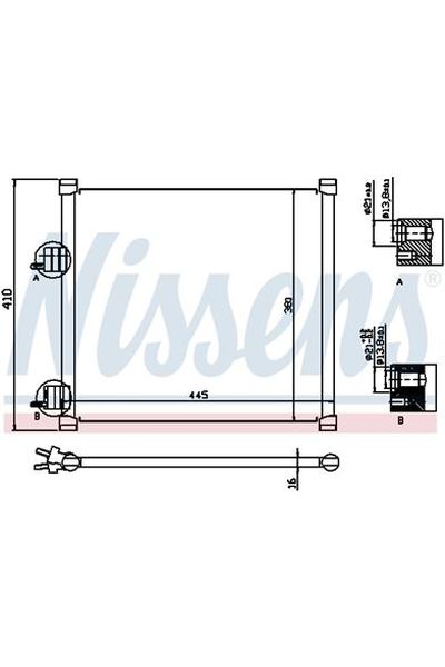 Condensatore, Climatizzatore NISSENS 123-94302