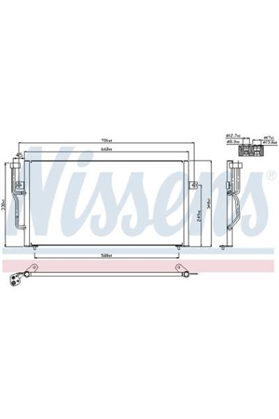 Condensatore, Climatizzatore NISSENS 123-94305