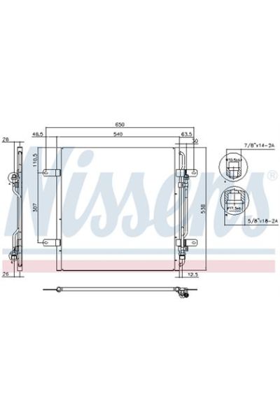 Condensatore, Climatizzatore NISSENS 123-94337