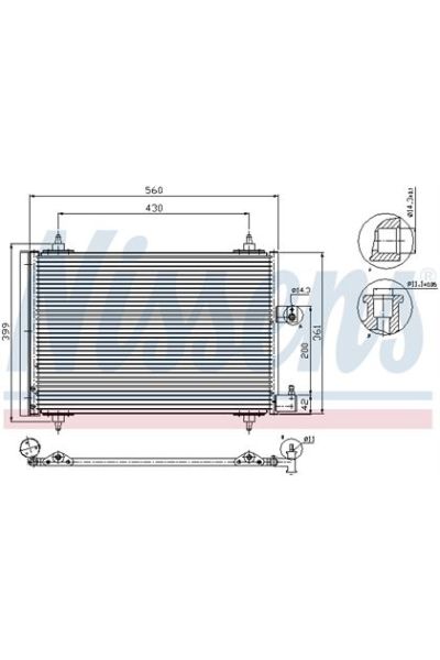 Condensatore, Climatizzatore NISSENS 123-94534