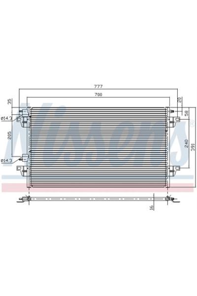 Condensatore, Climatizzatore NISSENS 123-94551