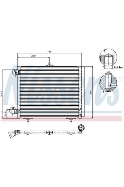 Condensatore, Climatizzatore NISSENS 123-94595