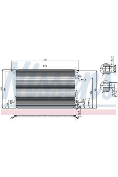 Condensatore, Climatizzatore NISSENS 123-94597