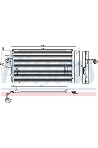 Condensatore, Climatizzatore NISSENS 123-94667