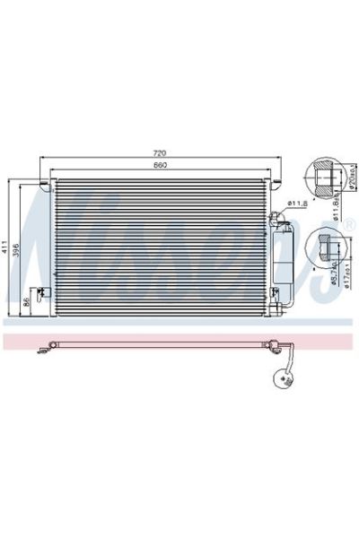 Condensatore, Climatizzatore NISSENS 123-94675