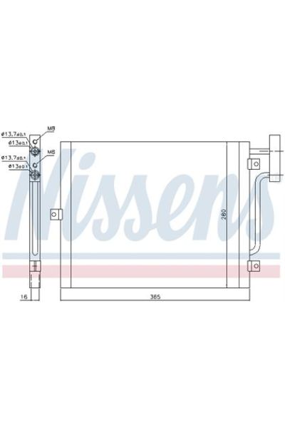 Condensatore, Climatizzatore NISSENS 123-94715