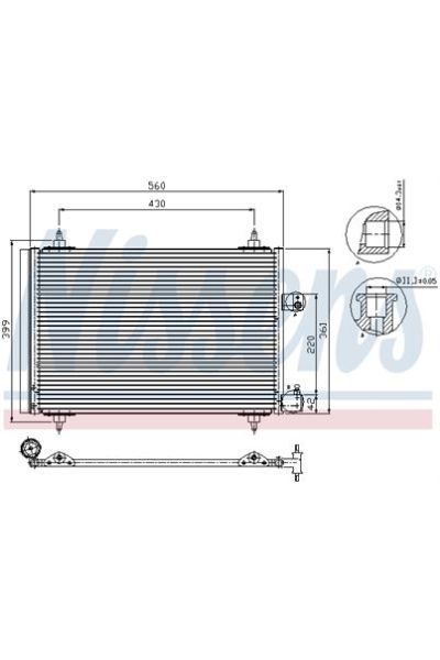 Condensatore, Climatizzatore NISSENS 123-94723