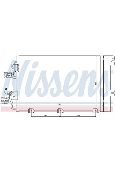 Condensatore, Climatizzatore NISSENS 123-94767