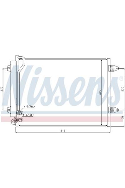 Condensatore, Climatizzatore NISSENS 123-94831