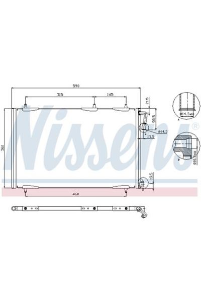 Condensatore, Climatizzatore NISSENS 123-94855