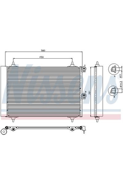 Condensatore, Climatizzatore NISSENS 123-94870