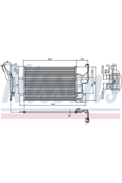 Condensatore, Climatizzatore NISSENS 123-94902