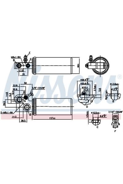 Essiccatore, Climatizzatore NISSENS 123-95037