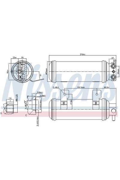 Essiccatore, Climatizzatore NISSENS 123-95057