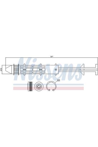 Essiccatore, Climatizzatore NISSENS 123-95319