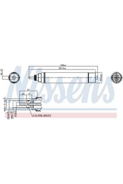 Essiccatore, Climatizzatore NISSENS 123-95336