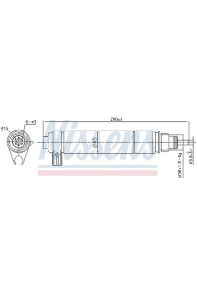 Essiccatore, Climatizzatore NISSENS 123-95346