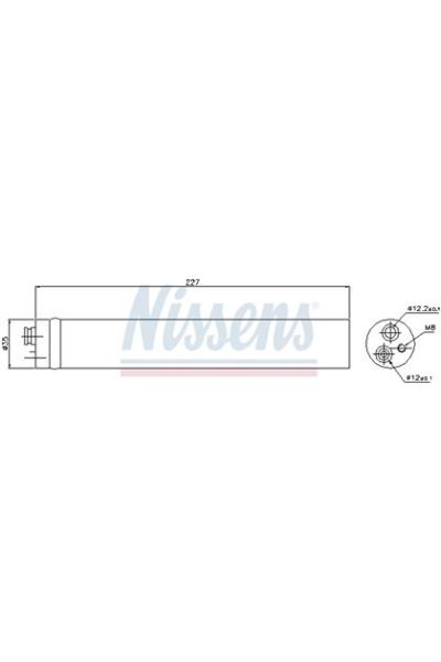 Essiccatore, Climatizzatore NISSENS 123-95453