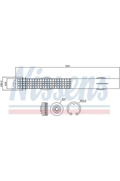 Essiccatore, Climatizzatore NISSENS 123-95467