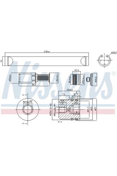 Essiccatore, Climatizzatore NISSENS 123-95490