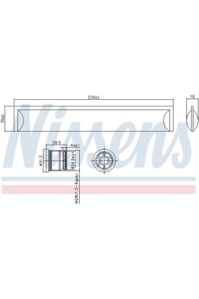 Essiccatore, Climatizzatore NISSENS 123-95554