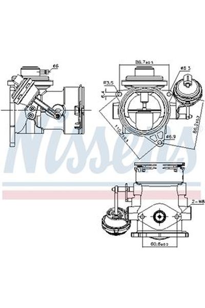 Valvola ricircolo gas scarico-EGR NISSENS 123-98297